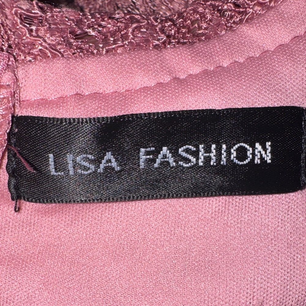 Women’s Lace A-Line Dress in Dusty Rose - Picture 6 of 6